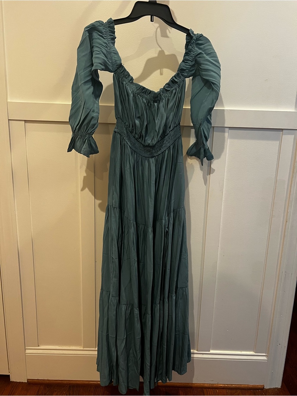 Teal maxi dress can never worn